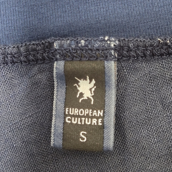 European Culture Linen Lagenlook Pull-on Navy Midi Asymmetrical Boho Skirt Small - Picture 10 of 11